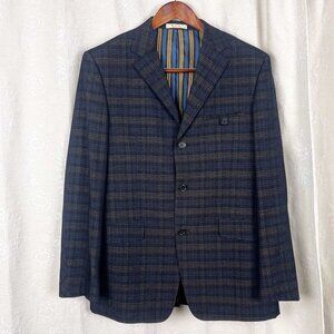 Men's plaid corduroy 3-button blazer Venturo suit jacket